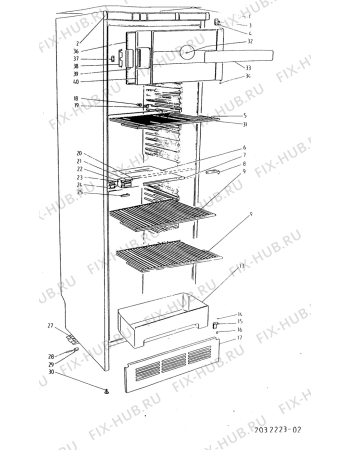 Взрыв-схема холодильника Rosenlew RJK379R - Схема узла C10 Cabinet/Interior